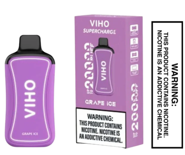 Grape Ice Viho Supercharge Vape 20000 Puffs