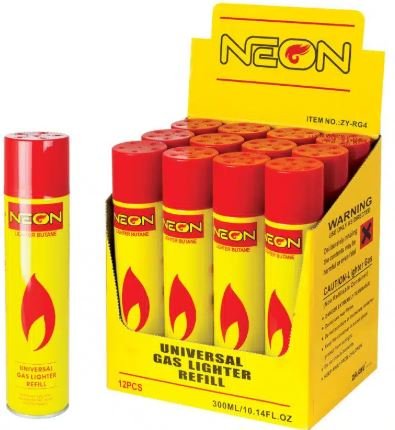 Lighter Gas Refill Butane 12pcs 300ml 10.14 Oz