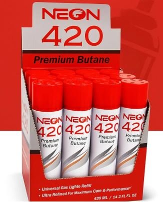 NEON 420 Premium Butane – 12 Pack (420ml / 14.2oz Each)