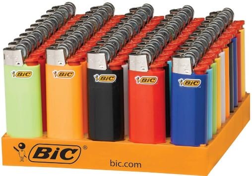 BIC Mini Lighters 50-Count Tray