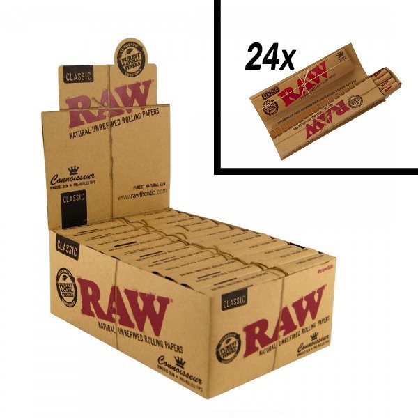 RAW | Displaybox Connoisseur KS Slim+ Pre-rolled Tips (24pc)
