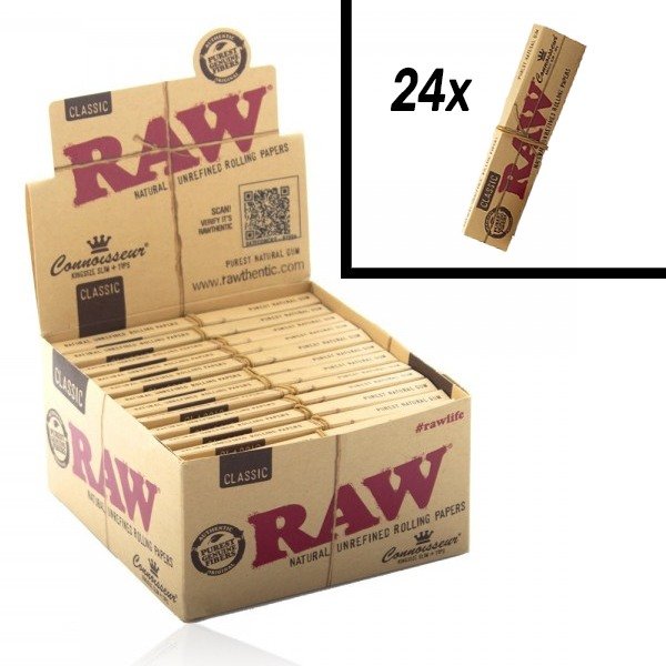RAW | Displaybox Classic Connoisseur Slim + Tips (24pcs)